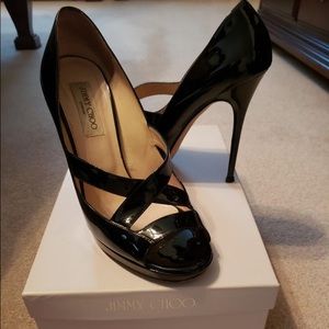 Jimmy Choo black patent shoes size 41